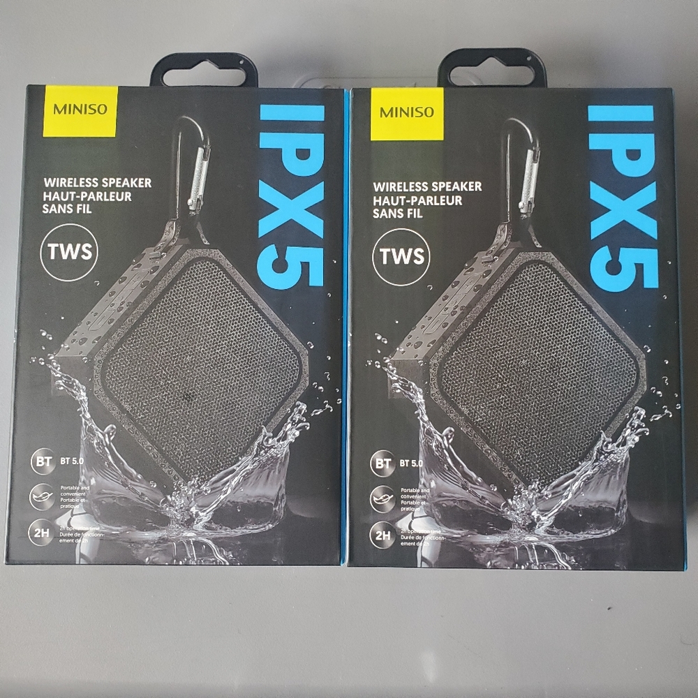 (2 for $35) Miniso IPX5 waterproof speaker